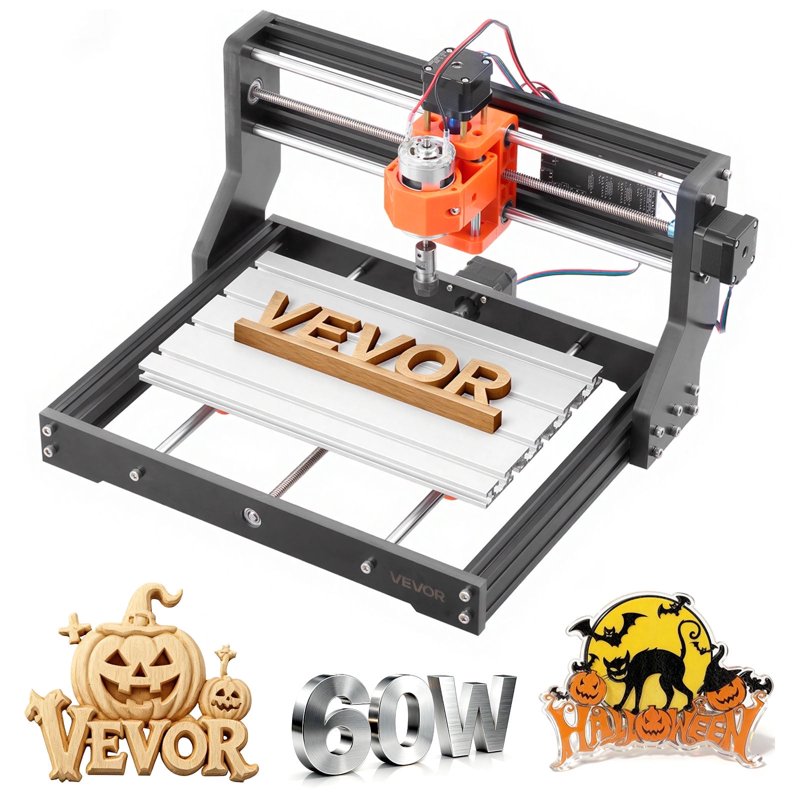60W CNC Router Machine 3-Axis Wood Engraving Milling with 300x180mm Work Area