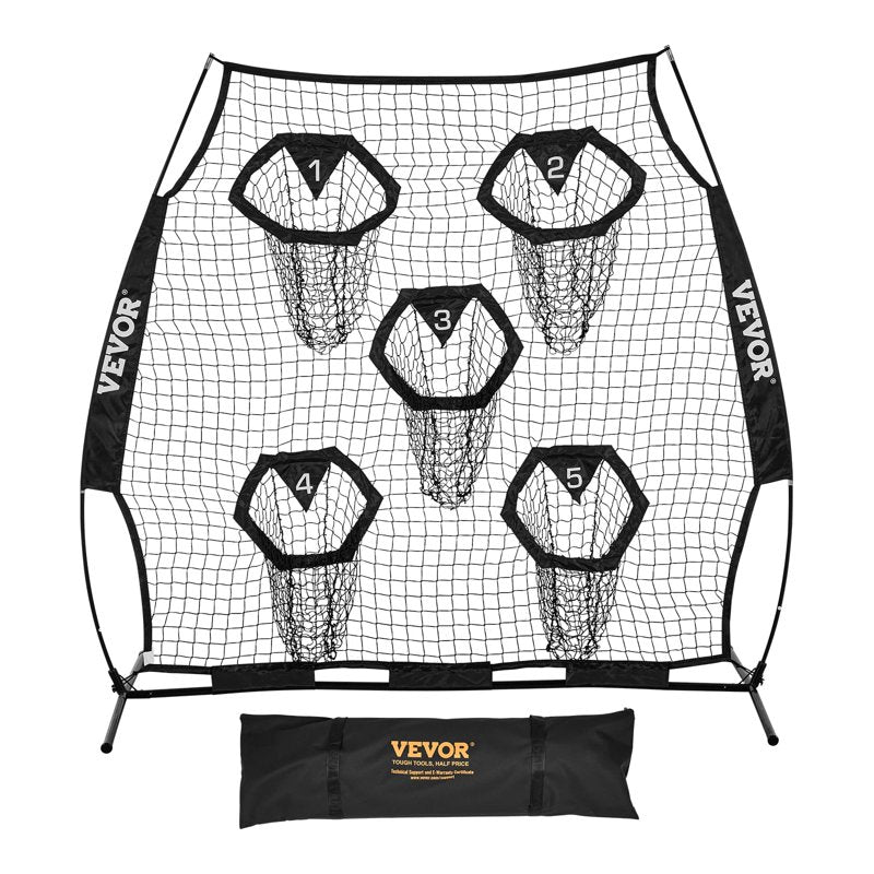 Football Training Net with Target Pockets - 6x6 ft Practice Throwing Net for QB Accuracy