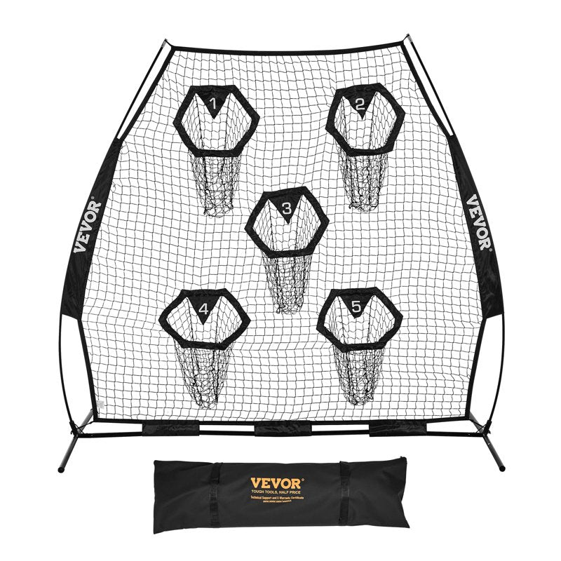 Football Throwing Net with Target Pockets - Portable Training Equipment for Accuracy