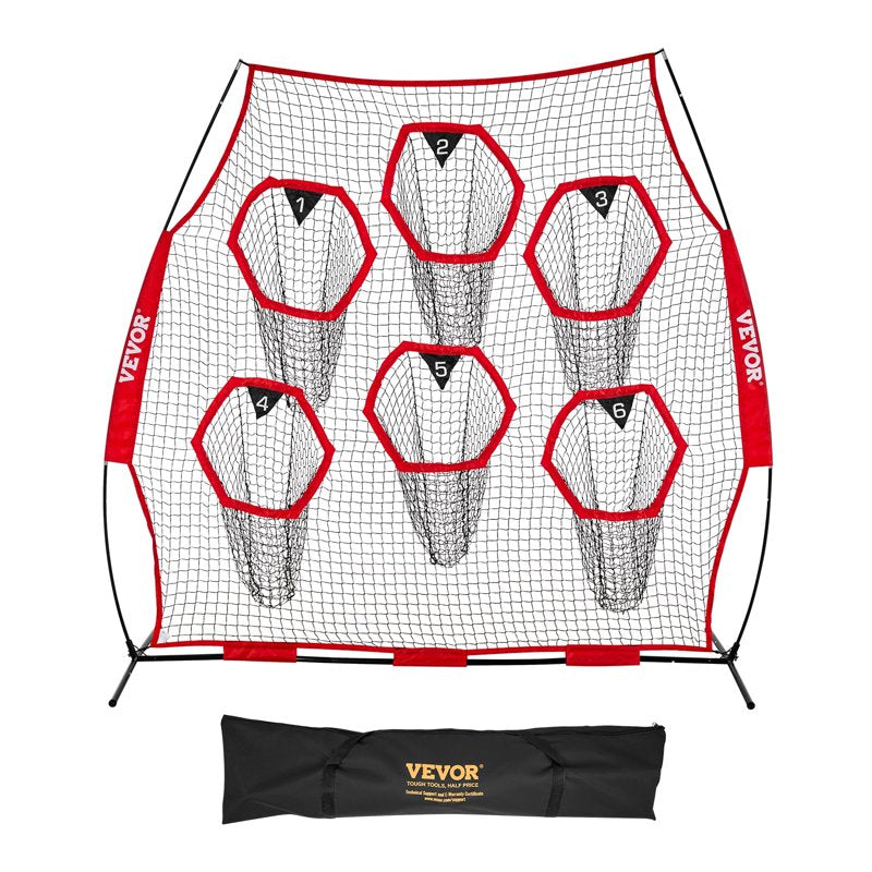 Football Throwing Net with Targets - 8x8 ft Practice Training Equipment