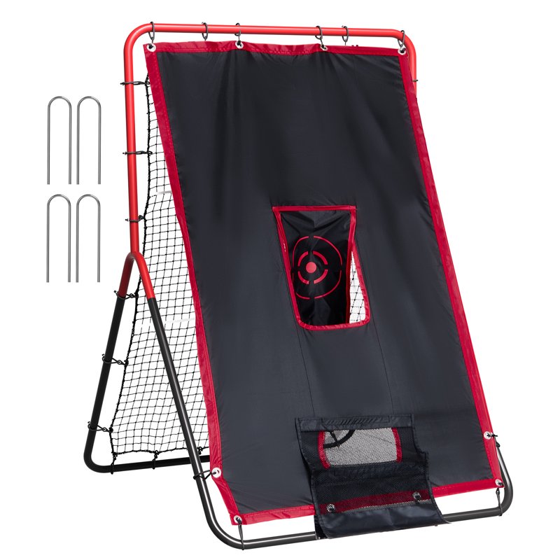 Baseball and Softball Rebounder Net 3.5x4.5 ft Pitching & Fielding Practice Trainer