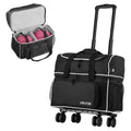 2-Ball Roller Bowling Bag with Shoe Compartment & Wheels - Durable Travel Case