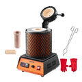 Electric Melting Furnace 1350W Metal Smelter with 3kg Ceramic Crucible for Jewelry & Metalwork