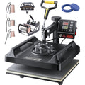 8-in-1 Heat Press Machine 15x15 Inch Digital Transfer for T-Shirts Mugs Hats