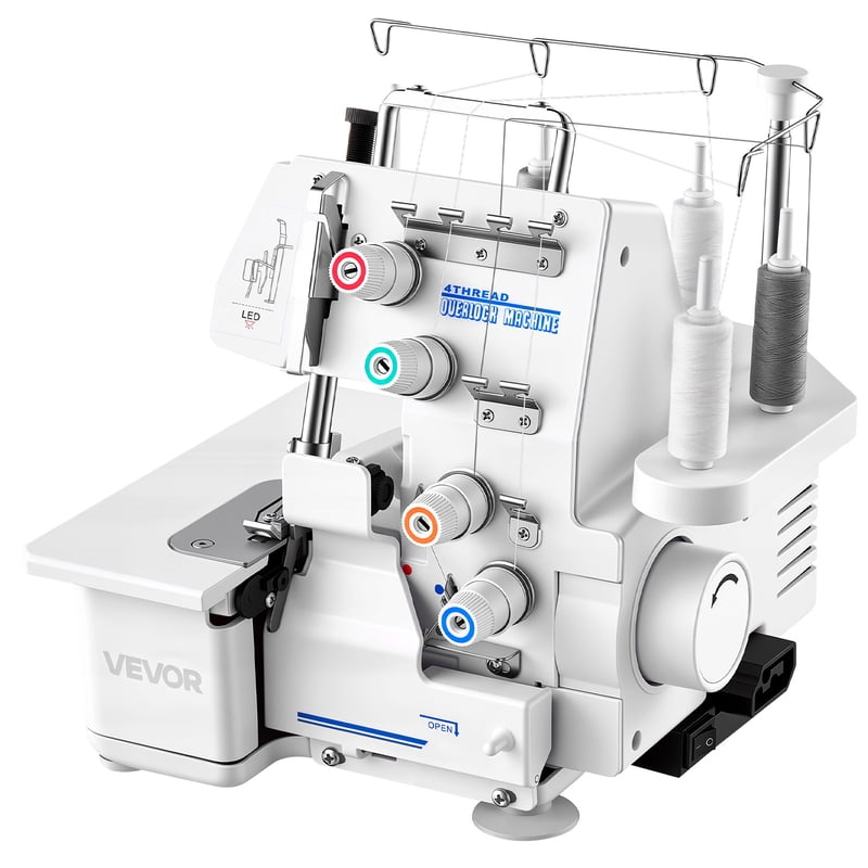 Serger Overlock Sewing Machine 1250 Stitches/Min 3/4 Thread Heavy-Duty