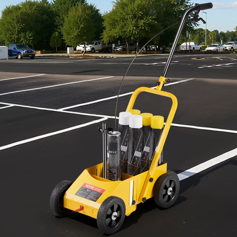 Heavy Duty Road Line Marking Machine with Adjustable Width - 24x13x35.4 Inch