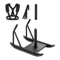 Steel Weight Sled for Fitness & Athletic Training - Compatible with 1/2 in Plates, Black