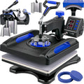 8-in-1 Commercial Heat Press Machine 15x15 Inch Sublimation T-Shirt Mug Cap
