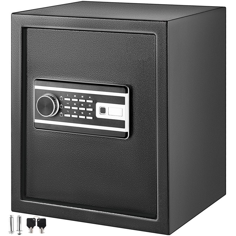 1.7 Cu Ft Fingerprint Safe Box with Digital Keypad and Keys - Security Safe for Money Jewelry & Documents
