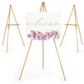 Wooden Tripod Easel Stand for Wedding Signs and Art Displays - Natural 63"