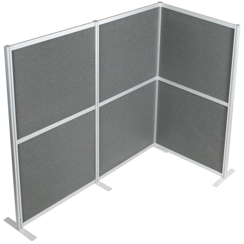 Modular Wall System for Office & Room Dividers - 3 PET Panels, L-Shape
