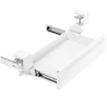 Clamp-On Under Desk Storage Drawer - White Steel Office Organization