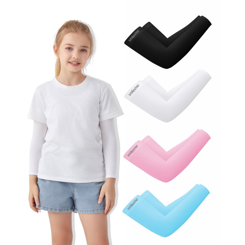 Kids Sun Protection Arm Sleeves - Cooling UV Blocker for Active Play