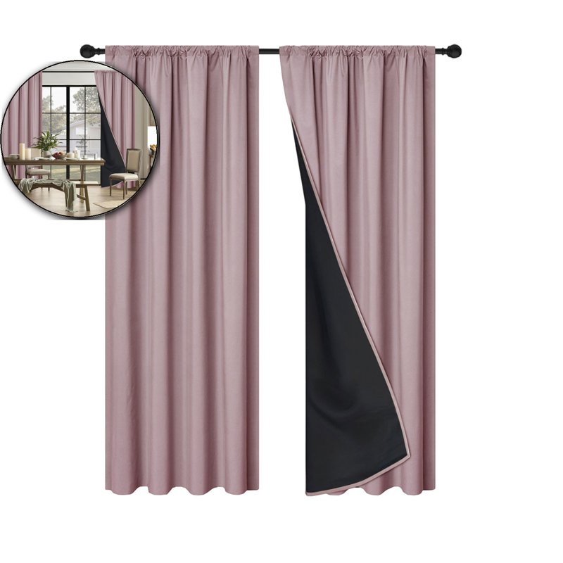 Light-Blocking Thermal Insulating Curtains for Bedroom and Living Room - 78.74x39.37 Inch
