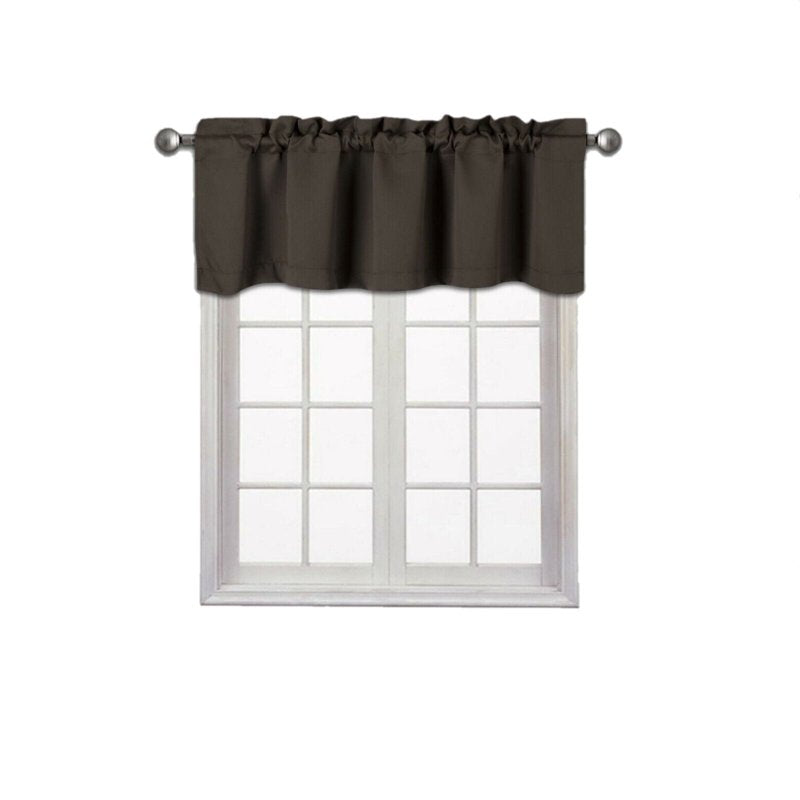 Blackout Thermal Valance Curtain for Window, Unlined, 54x18 Inches – Multiple Colors Available