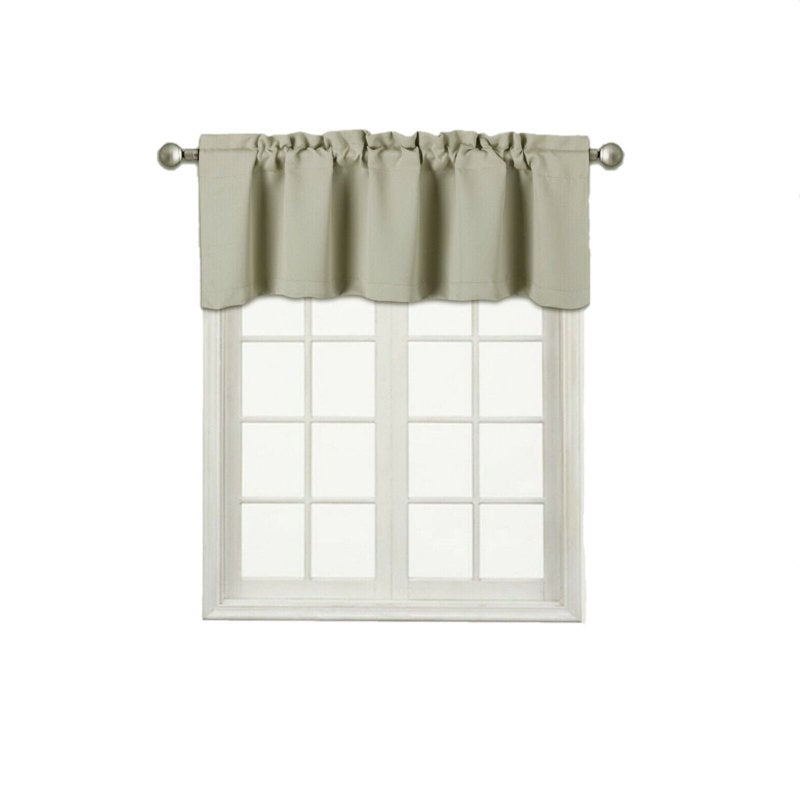Blackout Thermal Valance Curtain for Window - Unlined Short Rod Pocket 54x18 Inches