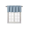 Light Blue Valance Curtain for Windows - Blackout, Thermal, Unlined, Rod Pocket, 54x18 Inches