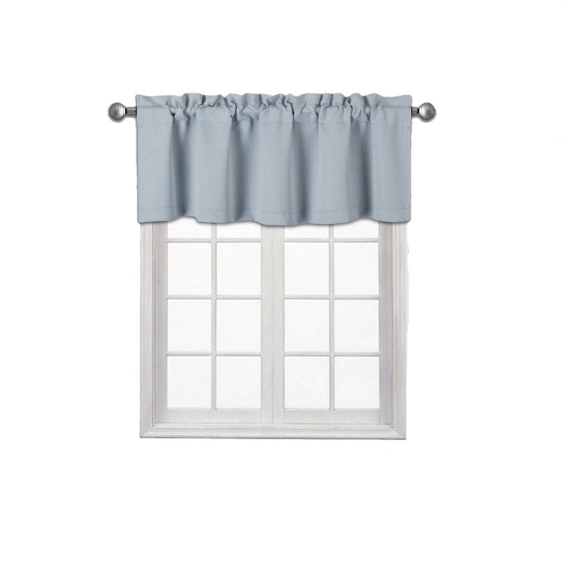 Blackout Thermal Valance Curtain for Kitchen Bathroom Bedroom - 54x18 Inch