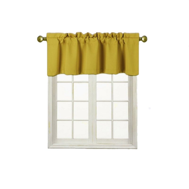 Thermal Blackout Valance Curtain 54x18 Inches - Unlined Window Treatment