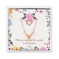 Rose Gold Layered V Heart Pendant Necklace for Women - Gift Box Included