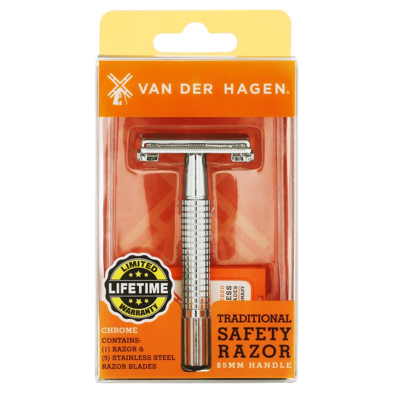 Safety Razor for Men - 5 Blade Traditional Double Edge Shaver, All Skin Types