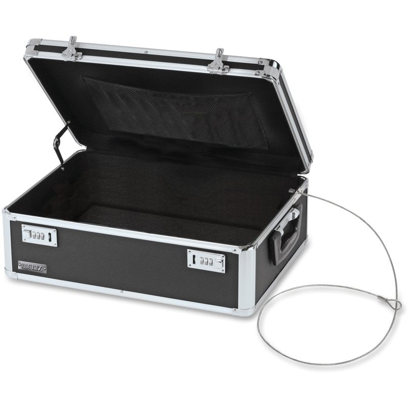 Locking Storage Box with Combination Lock 19.5x7x13.5 Inches Black Safe