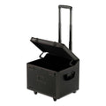 Lockable Metal File Chest with Wheels and Security Locks - 17.5 x 15.5 x 14.5 Inches
