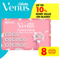 Women’s Razor Blade Refills for Venus ComfortGlide - White Tea Scented 8 Pack