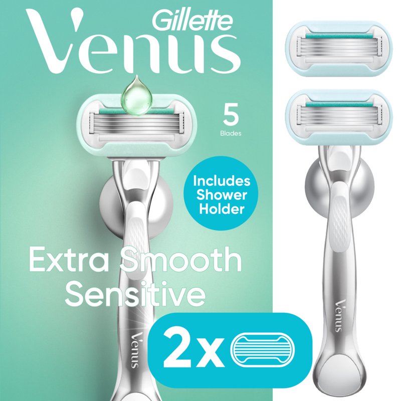 Women’s 5-Blade Sensitive Razor with Refill Set – Smooth Shave & Aloe Lubrastrip