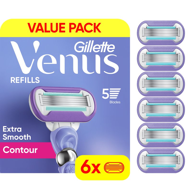 Venus Deluxe Smooth Swirl Women's Razor Blade Refills - 6 Count