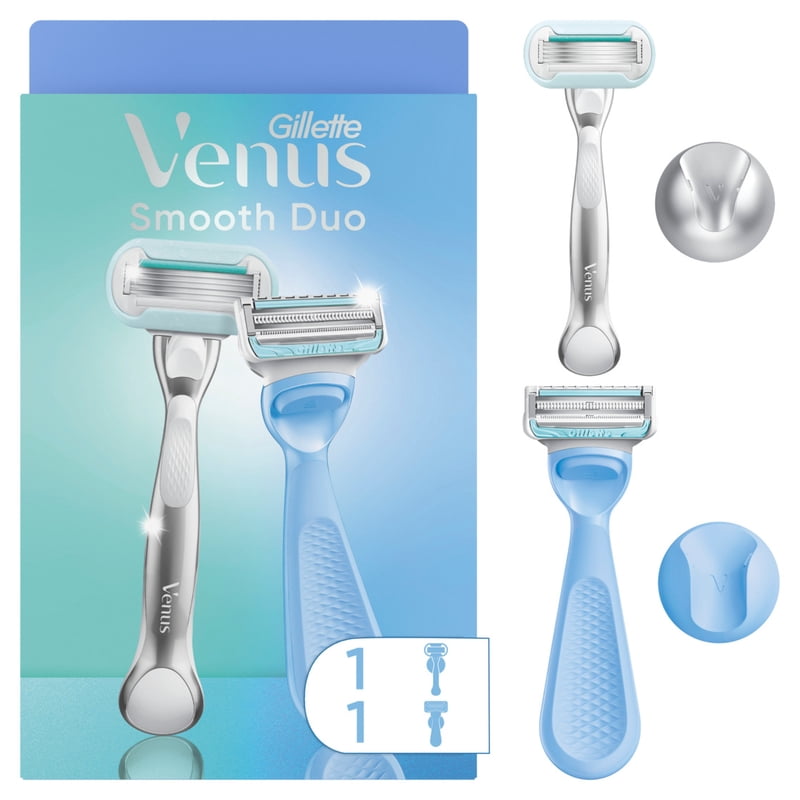 Women’s Pubic Hair & Skin Razor Duo Set with Handles & Refills - Sensitive & Body Razors