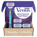 Venus Extra Smooth Swirl Women's Razor Reusable Handle & Refills - Pack of 5 or 6