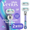 Venus Extra Smooth Sensitive Razor with Handle & 2 Refills - Summer Surf Edition