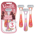 Disposable Women's Razors Set - Sensitive Skin, 3 Blades, Miami Sunset Handle
