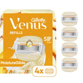 Women's Moistureglide Razor Blades Refill Pack for Dry Skin - 4 Count