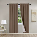 2-Pack Solid Matte Curtain Panels 37x95 Inches - Room Darkening Window Drapes