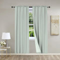 2-Piece Linen Window Panel Curtains with Rod Pocket, Block 65% Sunlight — Multiple Colors