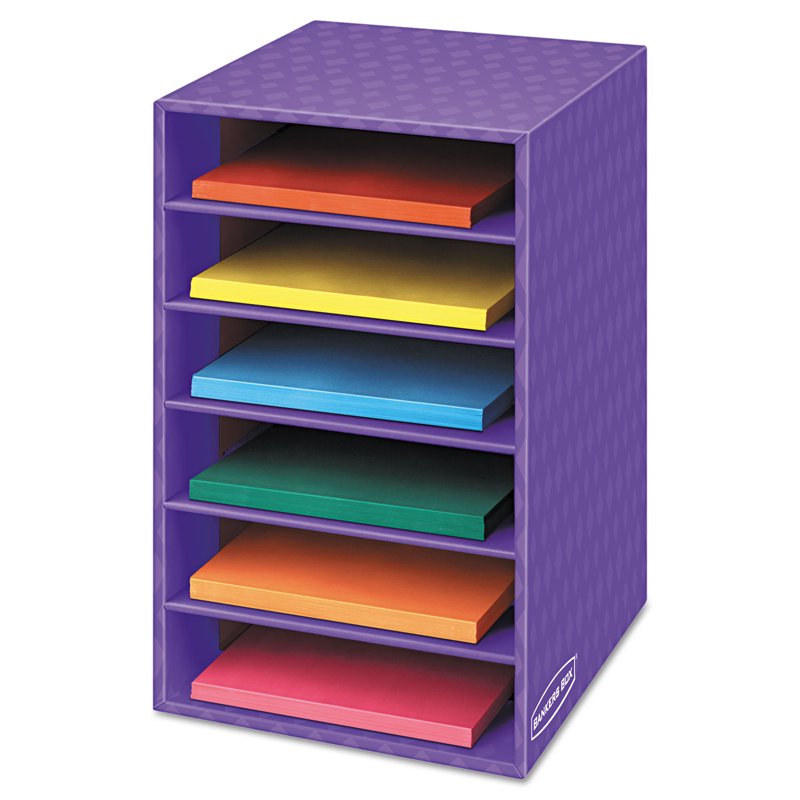 Classroom Organizer with 6 Shelves - Purple Storage Shelf for Kids & Office