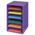 Classroom Organizer with 6 Shelves - Purple Storage Shelf for Kids & Office