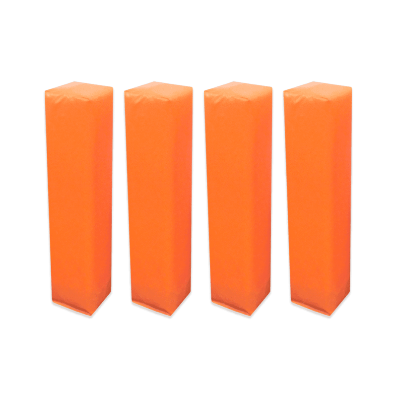 Football Pylons Set of 4 - Goal Line & End Zone Markers with Weighted Base