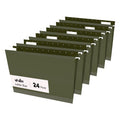 Hanging File Folders with 1/5 Cut Tabs, 1-Inch Expansion, Letter Size, 24 Pack, Green
