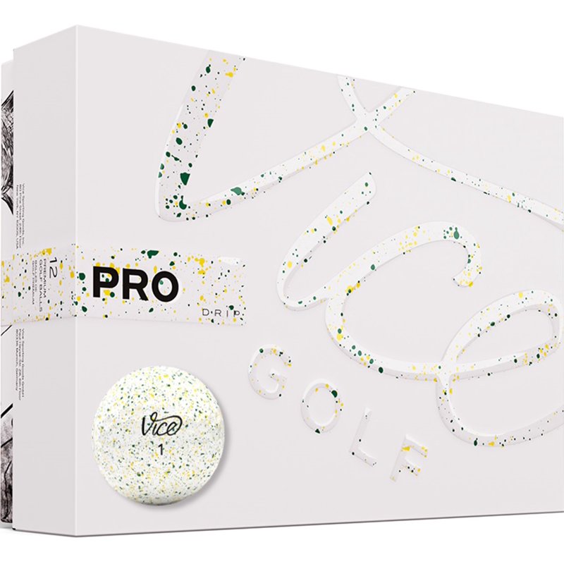 Vice Golf Pro Drip Golf Balls Green Yellow 12pk - Drip Green/Yellow Variation