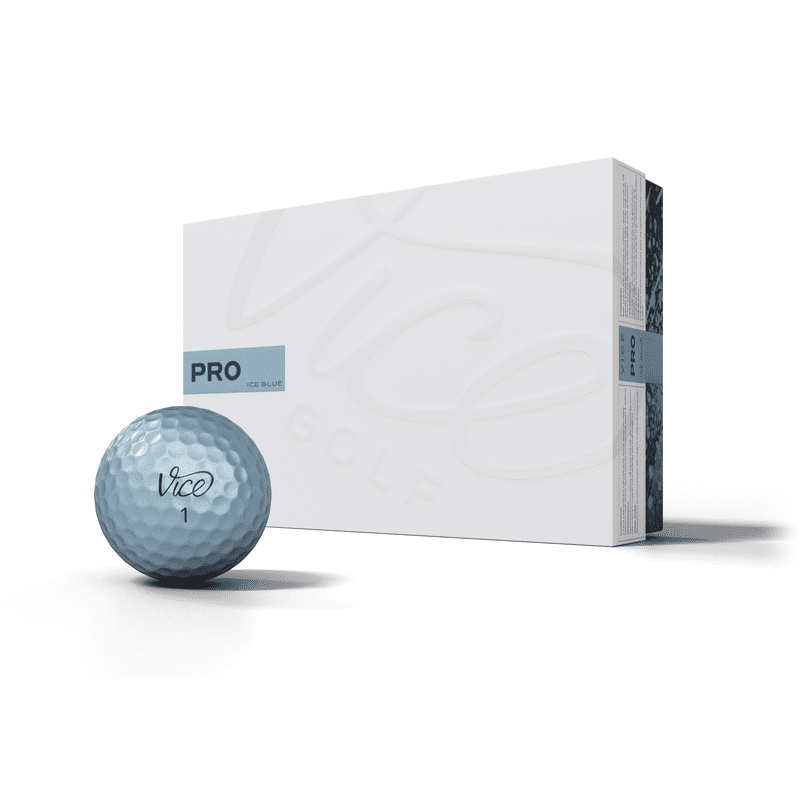 Pro Golf Balls Ice Blue 12 Pack - Max Distance & Spin for All Levels