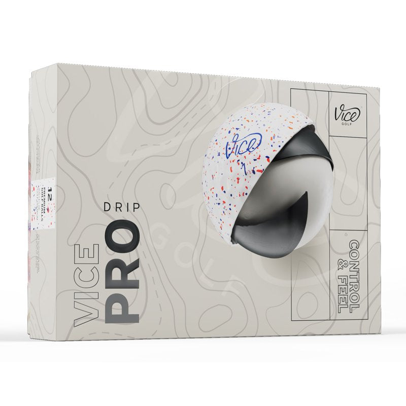 Vice Pro Drip 2024 Golf Balls Blue/Red 12pk - Variation: Blue/Red, Single
