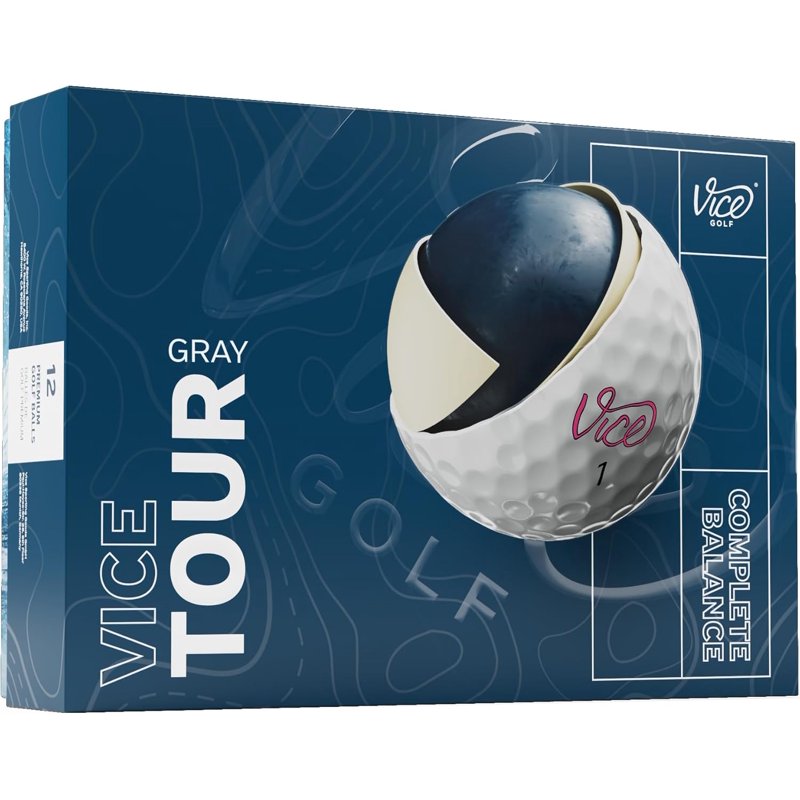 Vice Tour Golf Balls 12 Pack - White, Distance & Control for All Swings