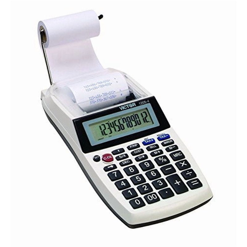 Business Calculator with Large LCD Display and Printing Functionality