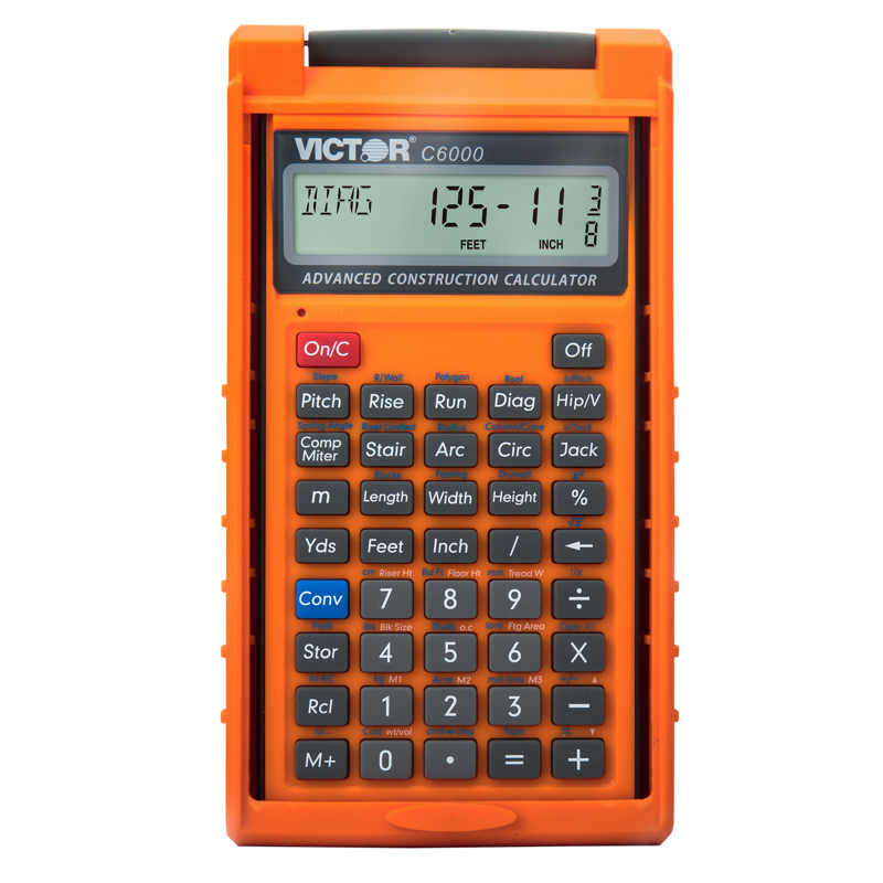 Construction Calculator with Unit Conversion and Estimation - Victor C6000