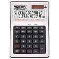 Victor Tuffcalc 12-Digit Water-Resistant Desktop Calculator with Large LCD