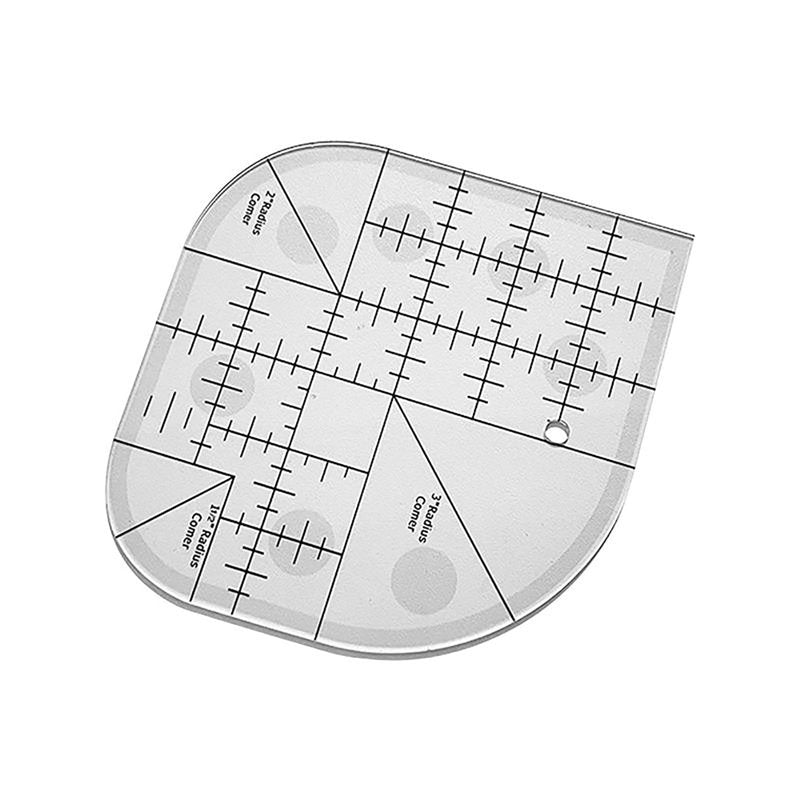 Curved Corner Cutter Ruler for Sewing and Patchwork - Plastic Template Tool