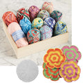 Cotton Yarn Pack with Free Dishcloth Patterns - 13 Balls of Craft Cotton